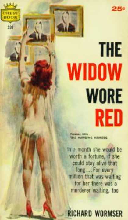 Crest Books - The Widow Wore Red - Richard Wormser