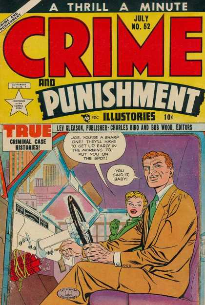 Crime and Punishment 52 - Joe - Criminal Case Histories - Car - Woman - Old Comic
