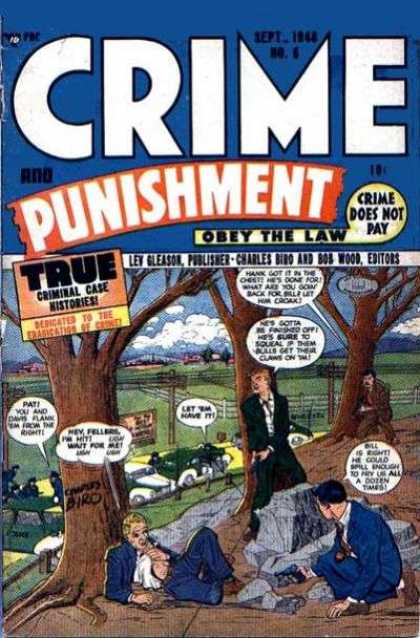 Crime and Punishment 6 - September - Obey The Law - Crime Does Not Pay - Trees - Speech Bubbles