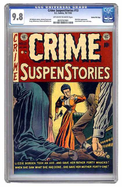Crime SuspenStories 13 - 98 - Cgc - Axe - Lizzie Borden - Whacks
