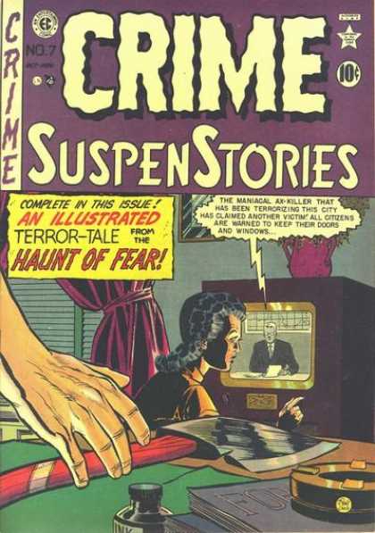 Crime SuspenStories 7 - Terror-tale From The Haunt Of Fear - Tv - Purple Drapes - Hatchet - Ink
