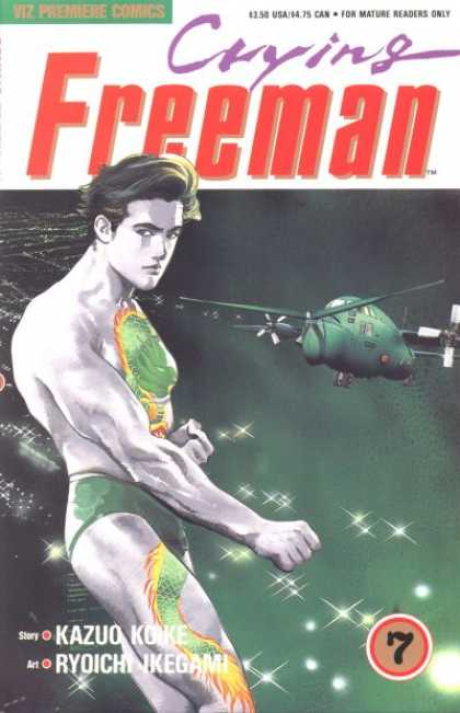 Crying Freeman 7 - Tatoo - Plane - Kazuo Koike - Ryoichi Ikegami - Mature Readers Only - Ryoichi Ikegami