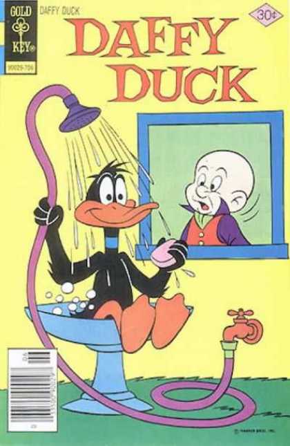 Daffy 108 - Black Duck - Elmer Fudd - Gold Key - Bird Bath - Purple Hose