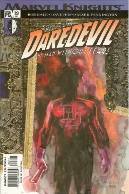 Daredevil (1998) 23 - Fearless Dearedevil - Marvel Knights - Bob Gale And Dave Ross - Man On Fire - Out Of Burning Building - David Mack