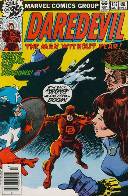 Daredevil 157 - Man Without Fear - Captain America - Avengers - Shadow - Shield - Gene Colan