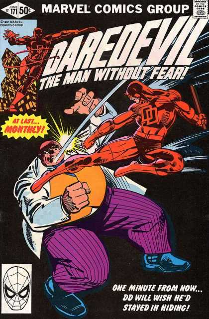 Daredevil 171 - Marvel Comics Group - The Man Without Feat - Purple Pants - June - 171 - Frank Miller