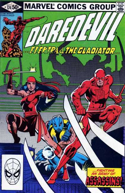 Daredevil 174 - Elektra - The Gladiator - Sai - The Army Of Assassins - Katanas - Frank Miller