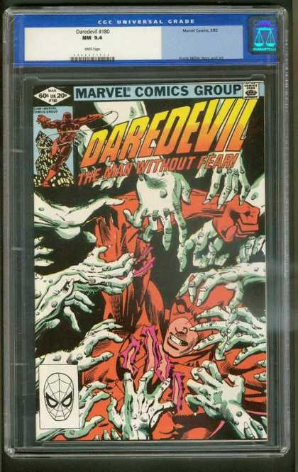 Daredevil 180 - The Man Without Fear - Hands - 94 - 180 - Graded - Frank Miller
