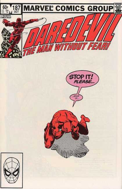Daredevil 187 - Man Without Fear - Stop It - Pain - Whip - 187 - Frank Miller