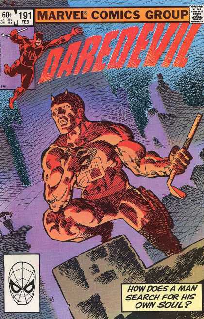Daredevil 191 - Devil - Red Devil - Marvel - Blind Superhero - Search For Soul - Frank Miller