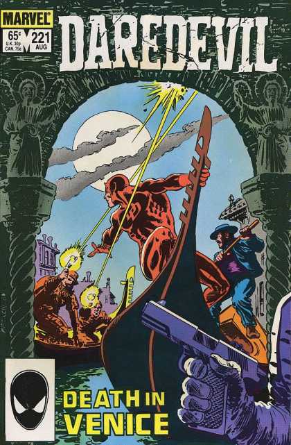 Daredevil 221 - Marvel - Boat - Laser Guns - Red Suit - Death In Venice