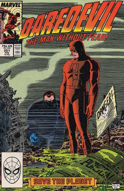 Daredevil 251 - Danger - Skull And Crossbones - Kneeling - Blue - Poison - Al Williamson, John Romita