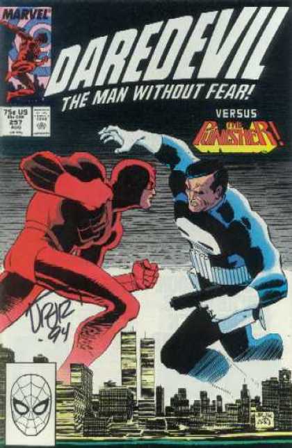 Daredevil 257 - The Man Without Fear - The Punisher - Marvel - Autographed - Spider Man - Al Williamson, John Romita