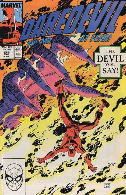 Daredevil 266 - The Devil You Say - Fire - Marvel - Cane - Hand - Al Williamson, John Romita