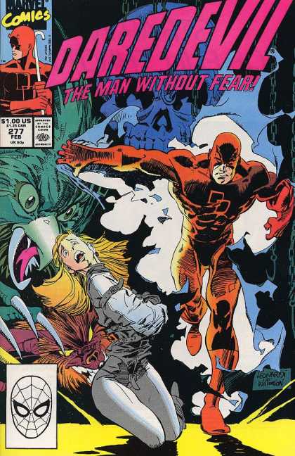 Daredevil 277 - Marvel - February - The Man Without Fear - Superhero - Blonde - Rick Leonardi