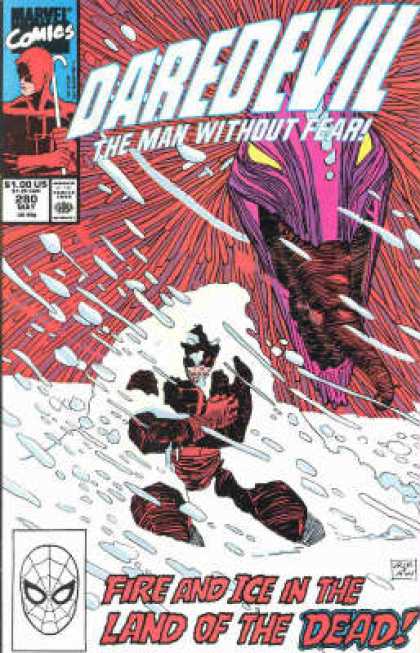 Daredevil 280 - Marvel - Snow - Man Without Fear - Sleet - Bitter Cold - Al Williamson, John Romita