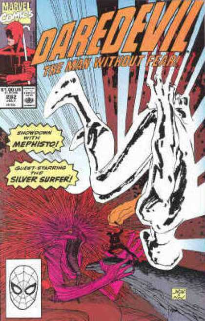 Daredevil 282 - The Silver Surfer - Mephisto - The Man Without Fear - Marvel - Upside Down - Al Williamson, John Romita