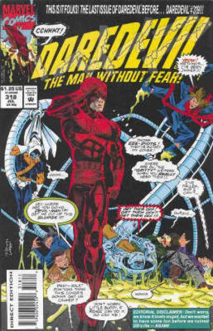Daredevil 318 - Marvel - Robot - Arms - Superhero - Glowing Goo - Bud LaRosa