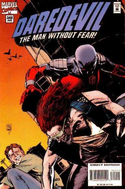 Daredevil 342 - Marvel Comics - Daredevil Old Version - The Man Without Fear - Daredevil Direct Edition - Old Time Comic Art