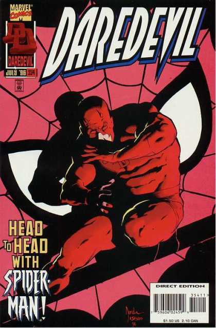 Daredevil 354 - Spiderman - Red - Head To Head - July - 1996