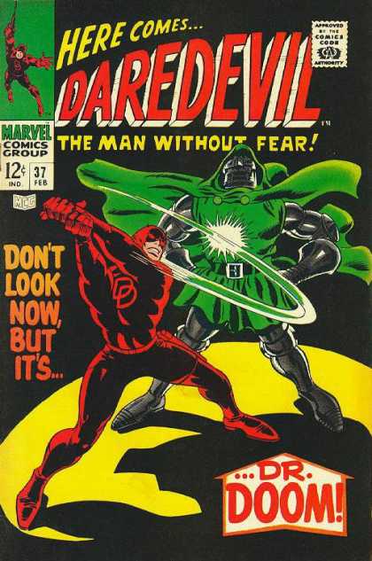 Daredevil 37 - Marvel Comics - Classic Comic - Dr Doom - Adventure - Super Hero - Gene Colan