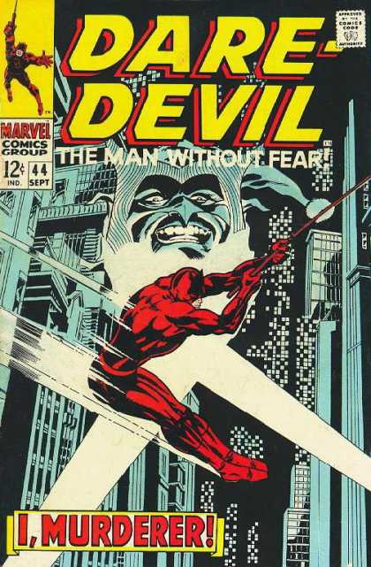 Daredevil 44 - The Man Without Fear - I Murderer - Marvel - Buildings - In Air - Gene Colan
