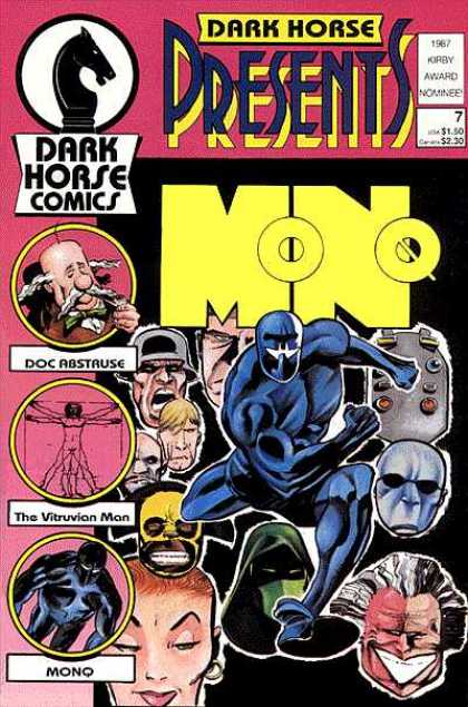 Dark Horse Presents 7 - Men In Black - Batman - Masks - Hair - Black Background - Tony Salmons