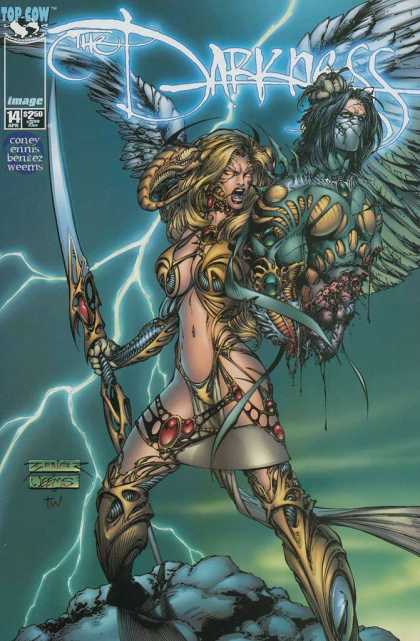 Darkness 14 - Top Cow - Sword - Blood - Wings - Woman - Dale Keown, Joe Benitez