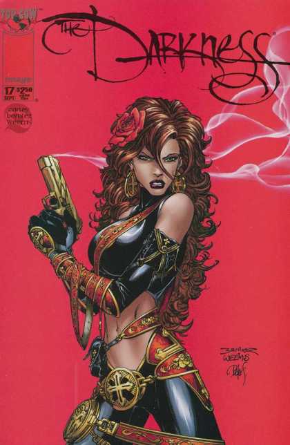 Darkness 17 - Woman - Rose In Hair - Golden Gun - Dressed Like A Warrior - Top Cow - Dale Keown, Joe Benitez