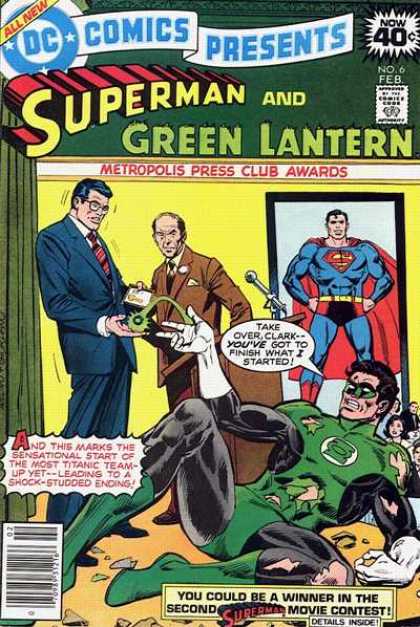 DC Comics Presents 6 - Superman - Green Lantern - Poster - Metropolis Press Club Awards - Podium - Dick Giordano, Ross Andru