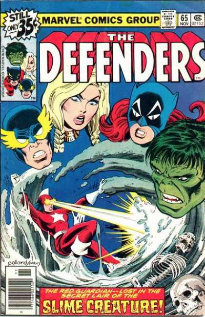 Defenders 65 - The Hulk - Red Guardian - Slime Creature - Skulls - Skeleton - Terry Austin