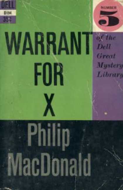 Dell Books - Warrant For X - Philip MacDonald