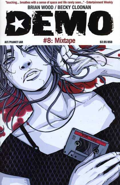 Demo 8 - Brian Wood - Becky Cloonan - 8 Mixtape - Casette - Blood - Becky Cloonan