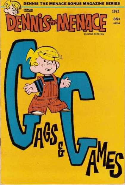 Dennis the Menace Bonus Magazine 109 - Gags And Games - Dennis Gags - 1972 - Dennis Games - Games