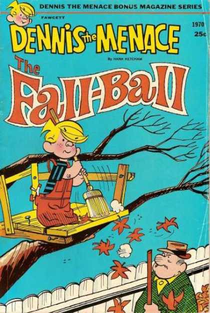 Dennis the Menace Bonus Magazine 85 - Fall-ball - Treehouse - Leaves - Mr Wilson - Broom