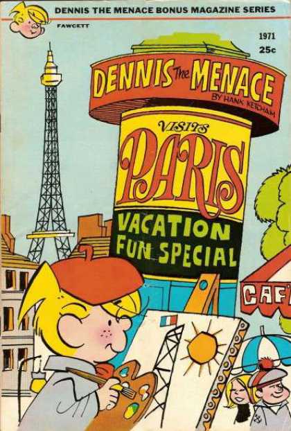 Dennis the Menace Bonus Magazine 93 - Boy - Picture - Brush - A Man And A Woman - Paris