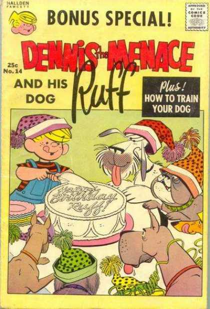 Dennis the Menace Special 14 - Dennis - Ruff - Dogs - Party Hats - Birthday Cake