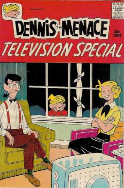 Dennis the Menace Special 37 - Window - Pipe - Smile - Watching - Television