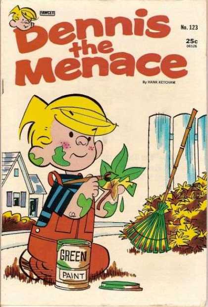 Dennis the Menace 123 - Paint - Fall - Child - Rake - Leaves