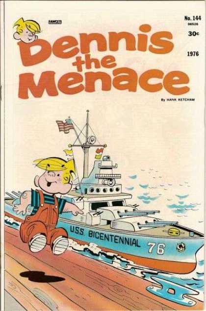 Dennis the Menace 144 - 1976 - Uss Bicentennial - Ship - Overalls - Kid