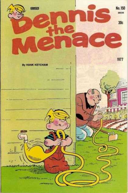 Dennis the Menace 150 - Mr Wilson - Hank Ketcham - Water Hose - Hoe - Garden