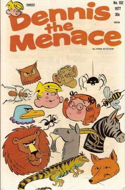 Dennis the Menace 152 - Boy - Girl - Spider - Zebra - Owl