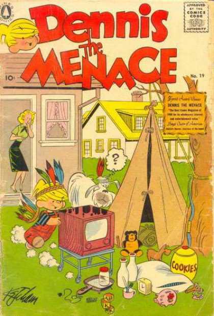 Dennis the Menace 19 - Teepee - House - Dog - Television - Pillow