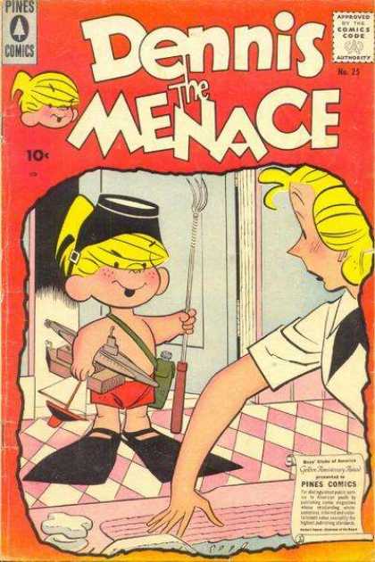 Dennis the Menace 25 - Scuba Mask - Pitchfork - Submarine - Sailboat - Mother