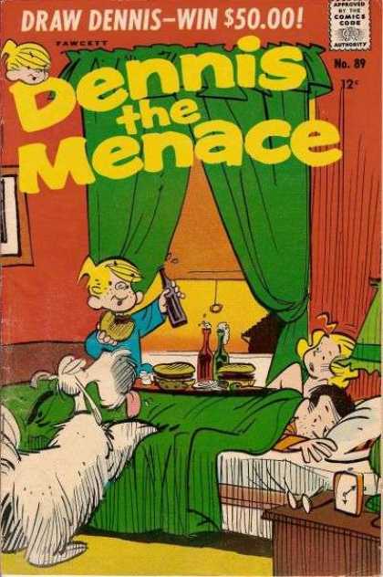 Dennis the Menace 89 - Dennis The Menace - Dog - Parents In Bed - Mischevious Child - Dinner