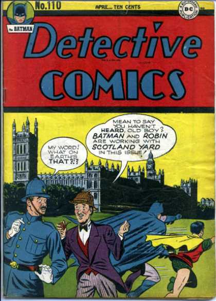 Detective Comics 110 - Buckingham Palace - Batman - Scotland Yard - Sherlock Holmes - Robin