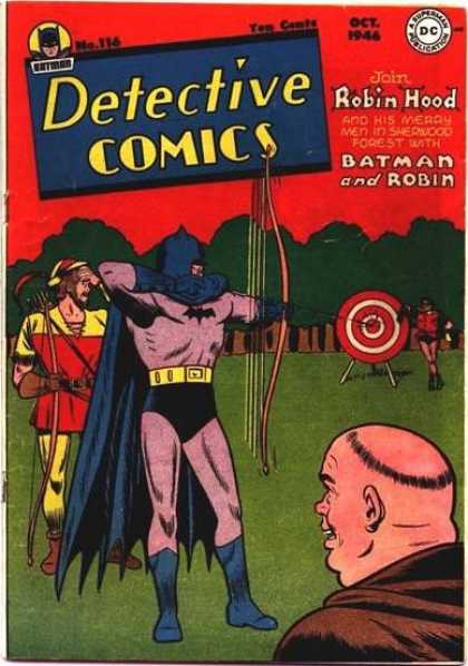 Detective Comics 116 - Batman - Robin - Archery - Robin Hood - Target