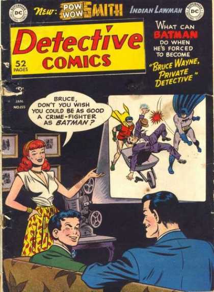 Detective Comics 155 - Batman - Robin - Bruce Wayne - What Can Batman - Detective Comics