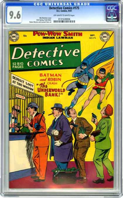 Detective Comics 175 - Pow-wow Smith - Batman - Robin - The Underworld Bank - Robber