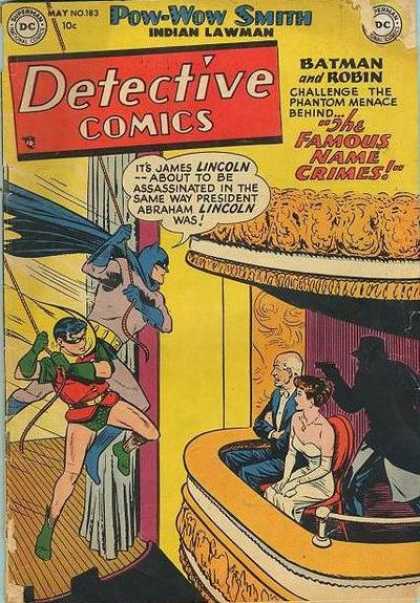Detective Comics 183 - Batman - Pow Wow Smith - Robin - Phantom Menace - Famous Name Crimes